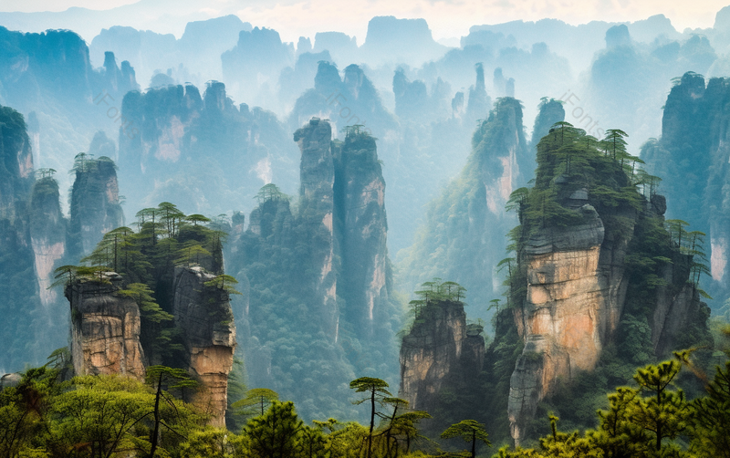 危峰兀立万壑千岩的山川怪石深山摄影背景,高清,摄影图,摄影图片,图片大全,摄影图免费下载